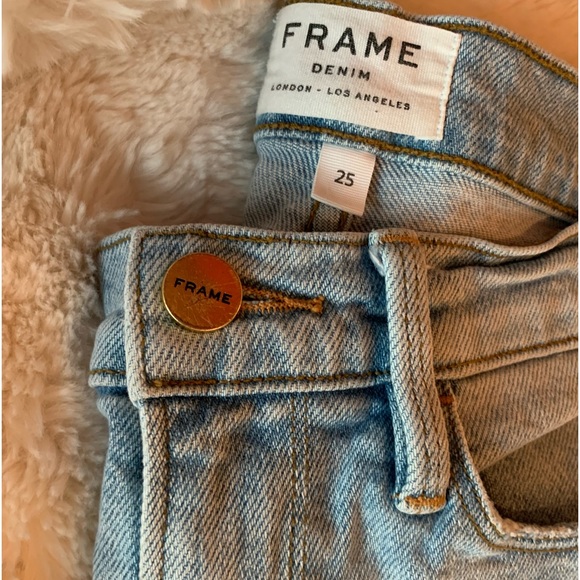 FRAME denim Le Skinny De Jeanne Jeans Adeline Light Wash mid-rise SIZE  25 - Picture 4 of 11